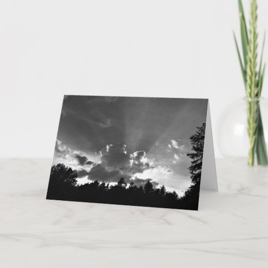 Coucher de soleil / Noir, carte (Devant)