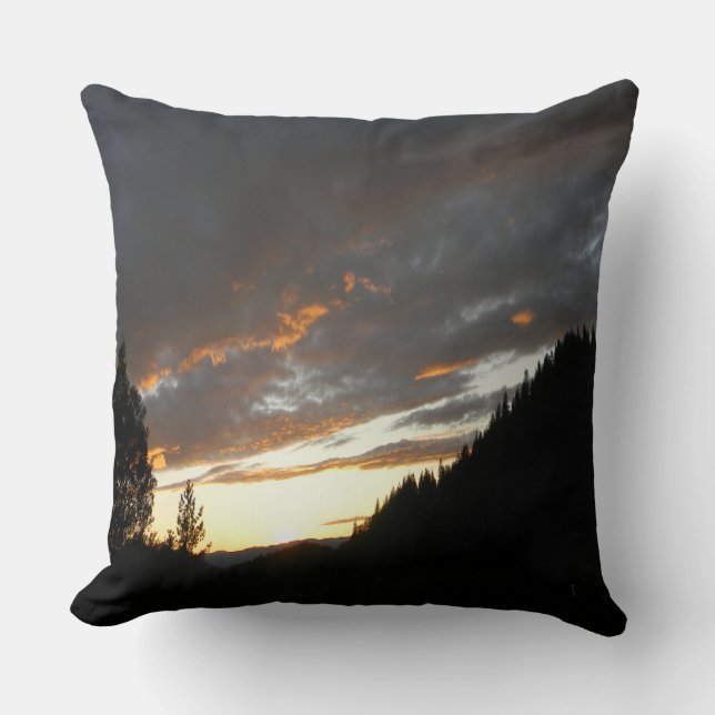 Coucher de soleil nuageux doré...... Coussin décor (Recto)