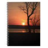 Coucher de soleil orange et Carnet d'arbres (Devant)