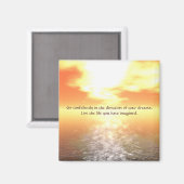 Coucher De Soleil Orange Inspirant Sur Aimant Mer  (Recto/Verso)