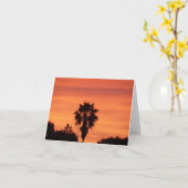 Coucher de soleil Orange Winter Florida sur carte  (Fleur jaune)