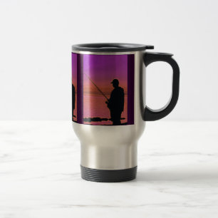 Coucher de soleil Pêche Art numérique Voyage Mug