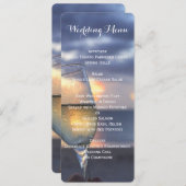 Coucher De Soleil Personnalisé Sur Le Menu Mariage (Devant / Derrière)