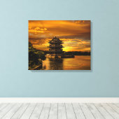 Coucher de soleil près de l'impression de toile Yi (Insitu (Plancher de Bois))