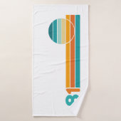 Coucher de soleil rétro 81 (Serviette de bain)