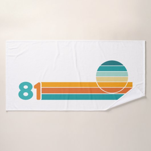 Coucher de soleil rétro 81 (Serviette de bain)