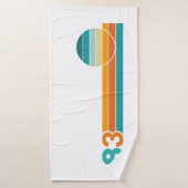 Coucher de soleil rétro 83 (Serviette de bain)