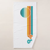Coucher de soleil rétro 84 (Serviette de bain)