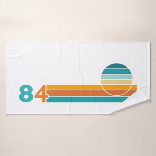 Coucher de soleil rétro 84 (Serviette de bain)