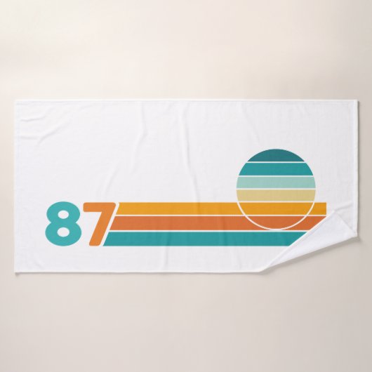 Coucher de soleil rétro 87 (Serviette de bain)