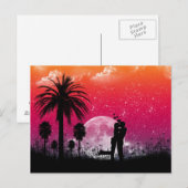 Coucher de soleil romantique dans la carte postale (Devant / Derrière)