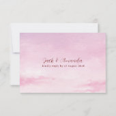 Coucher de soleil romantique faire-part de mariage (Dos)