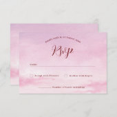 Coucher de soleil romantique faire-part de mariage (Devant / Derrière)