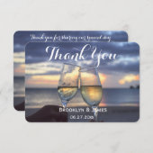 Coucher De Soleil Rond Minuscule Sur La Carte de r (Devant / Derrière)