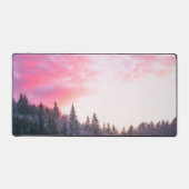 Coucher de soleil rose vif au-dessus de la forêt e (Recto)