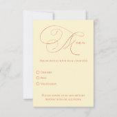 Coucher de soleil RSVP avec carte de réponse de ch (Dos)