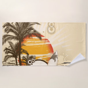 Coucher de soleil - Serviette de plage