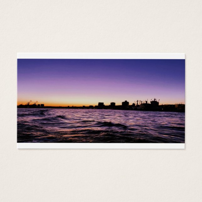 Coucher de soleil Silhouette du port de Hambourg (Devant)