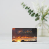 Coucher de soleil Skyscape 2 Carte de visite (Debout devant)