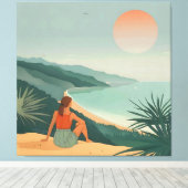 Coucher de soleil Solitude – Impression de vue côt (Insitu (Plancher de Bois))