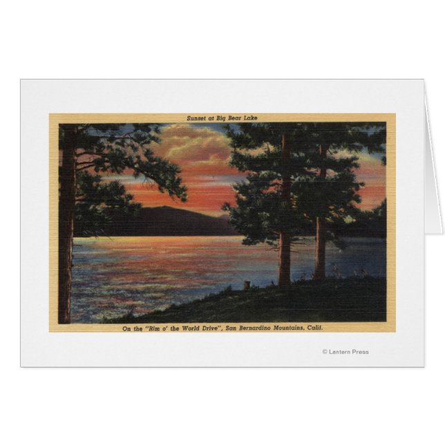 Coucher de soleil sur Big Bear Lake (Devant horizontal)