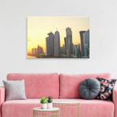 Coucher de soleil sur Doha, Qatar, toile imprimé (Insitu(Salon))
