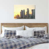 Coucher de soleil sur Doha, Qatar, toile imprimé (Insitu(Chambre))