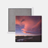 Coucher de soleil sur Hayden Valley Magnet (Recto/Verso)