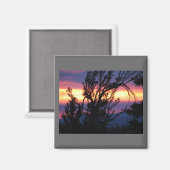 Coucher de soleil sur Island Lakes Magnet (Recto/Verso)