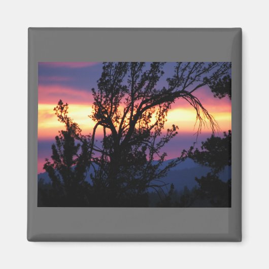 Coucher de soleil sur Island Lakes Magnet (Devant)