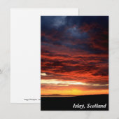 Coucher de soleil sur Islay, carte écossaise (Devant / Derrière)