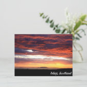 Coucher de soleil sur Islay, carte Écosse (Debout devant)