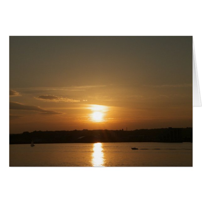 Coucher de soleil sur la baie Cardiff (Devant horizontal)