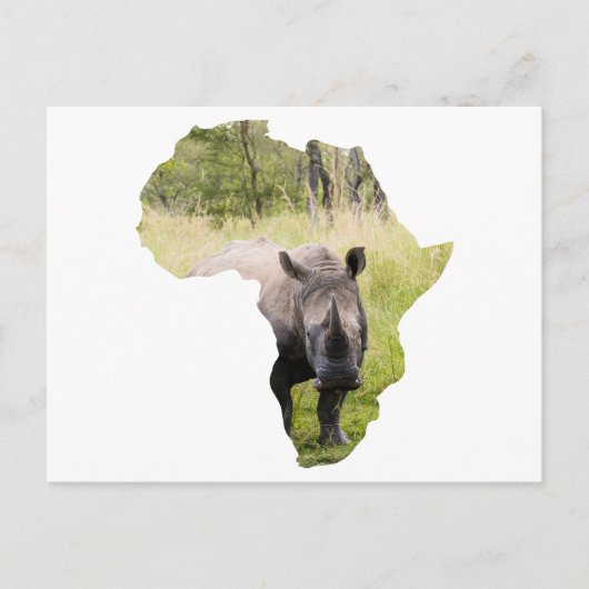 Coucher de soleil sur la carte Afrique (Devant)