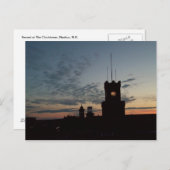 Coucher de soleil sur la carte postale Clocktower (Devant / Derrière)