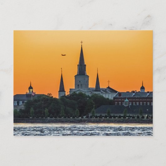 Coucher de soleil sur la carte postale de la cathé (Devant)