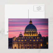 Coucher de soleil sur la carte postale de la Cité (Devant / Derrière)