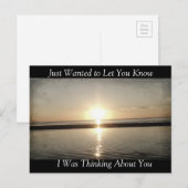 Coucher de soleil sur la carte postale de la plage (Devant / Derrière)