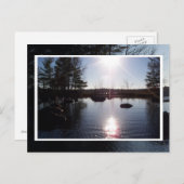 Coucher de soleil sur la carte postale du lac (Devant / Derrière)