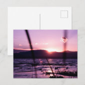 Coucher de soleil sur la carte postale du lac Utah (Devant / Derrière)