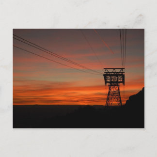 Coucher de soleil sur la carte postale Sandia Peak