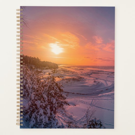 Coucher de soleil sur la côte de la mer des neiges (Devant)