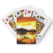 Coucher de soleil sur la jetée - Jeu de cartes