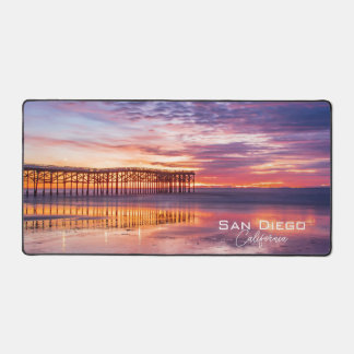 Coucher de soleil sur la jetée San Diego Californi
