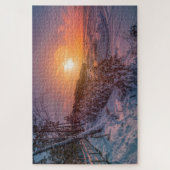 Coucher de soleil sur la mer de neige puzzle (Vertical)