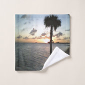 Coucher de soleil sur la plage (Gant de toilette)