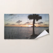 Coucher de soleil sur la plage (Serviette à main)
