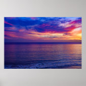 coucher de soleil sur la plage 2 affiche (Devant)