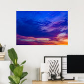 coucher de soleil sur la plage 3 affiche (Bureau à domicile)