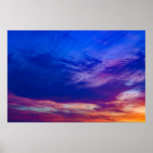 coucher de soleil sur la plage 3 affiche